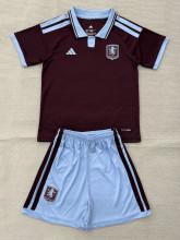 26-27 Aston Villa Home Kids Soccer Jersey