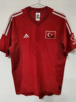 2002 Turkey Home Retro Soccer Jersey