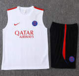 26-27 PSG White Tank top and shorts suit #D26039