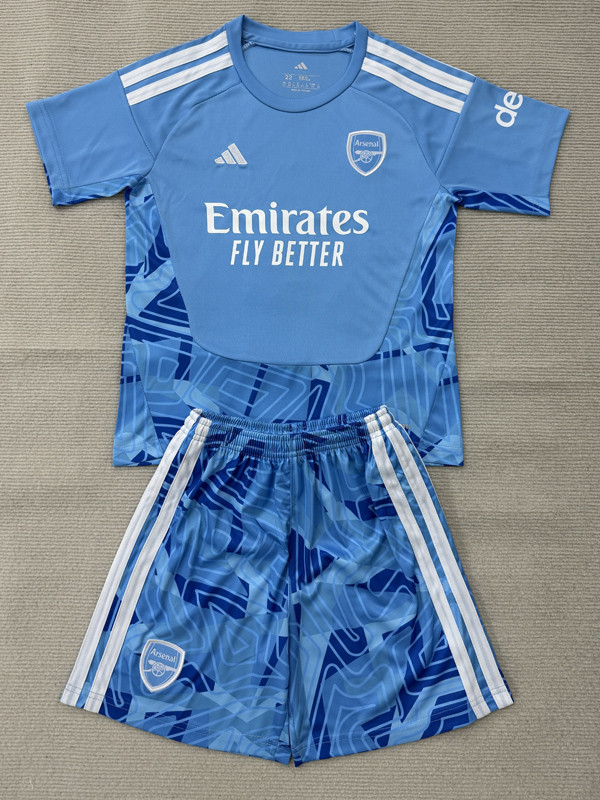 26-27 ARS Lake blue Goalkeeper Kids Soccer Jersey