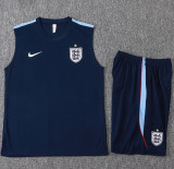 26-27 England Royal blue Tank top and shorts suit #D26042