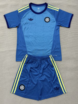 26-27 Leeds United Blue Goalkeeper Kids Soccer Jersey