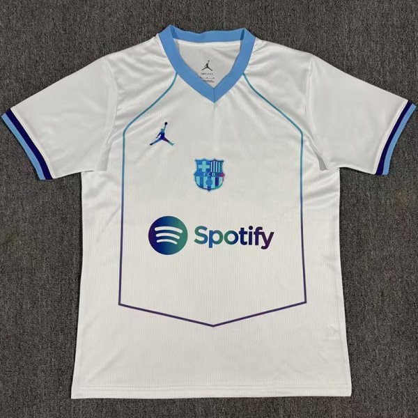 26-27 BAR White Blue Special Edition Fans Training shirts