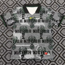 26-27 Nigeria Grey Black Training Shirts