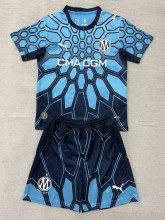 26-27 Marseille Blue Goalkeeper Kids Soccer Jersey