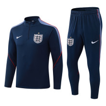 26-27 England Royal blue Half Pull Tracksuit (半拉链)