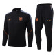 26-27 Netherlands Black Half Pull Tracksuit (半拉链)