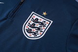 26-27 England Royal blue Half Pull Tracksuit (半拉链)