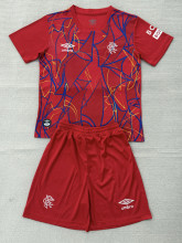 26-27 Rangers Red Goalkeeper Kids Soccer Jersey