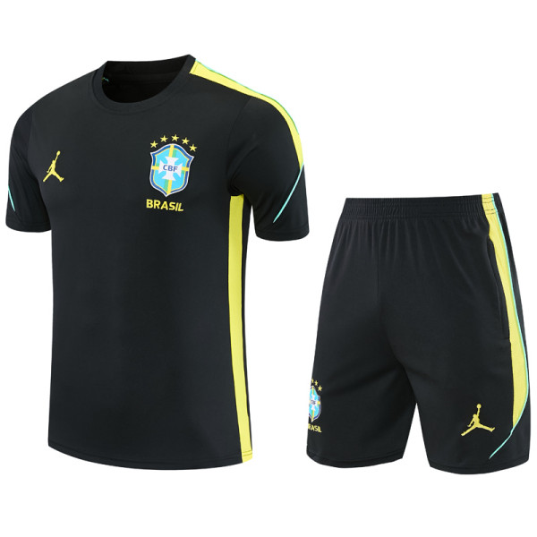 26-27 Brazil Jordan Black Training Short Suit
