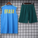 26-27 Brazil Light blue Tank top and shorts suit