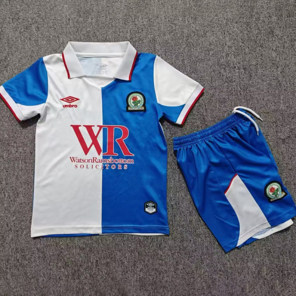 26-27 Blackburn Home Kids Soccer Jersey