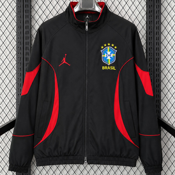 26-27 Brazil Jordan Black Windbreaker