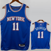 21-22 Knicks BRUNSON #11 Blue Top Quality Hot Pressing NBA Jersey (Trapeze Edition) 飞人版