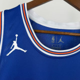 21-22 Knicks BRUNSON #11 Blue Top Quality Hot Pressing NBA Jersey (Trapeze Edition) 飞人版
