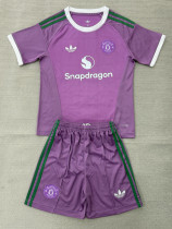 26-27 Man Utd Pink Goalkeeper Kids Soccer Jersey