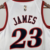 25-26 76ERS JAMES #23 White Retro Top Quality Hot Pressing NBA Jersey (V领)