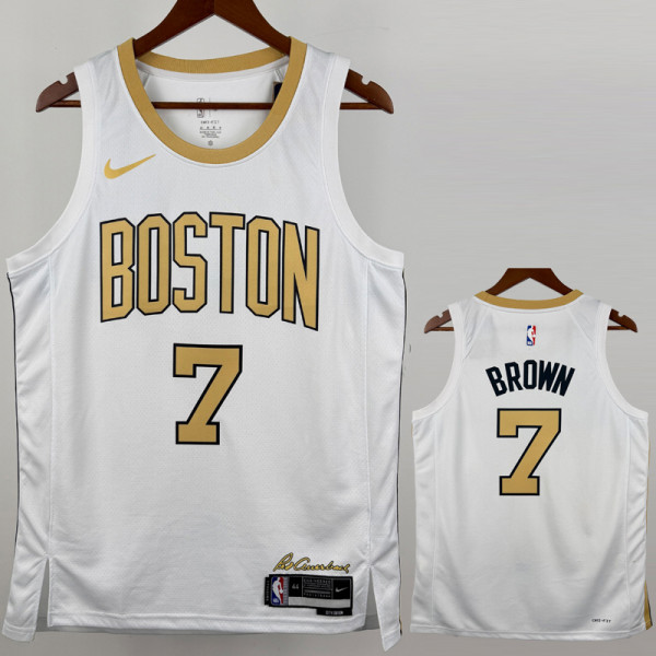 25-26 Celtics BROWN #7 White City Edition Top Quality Hot Pressing NBA Jersey
