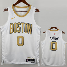 2025-26 Celtics TATUM #0 White City Edition Top Quality Hot Pressing NBA Jersey
