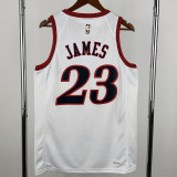 25-26 76ERS JAMES #23 White Retro Top Quality Hot Pressing NBA Jersey (V领)