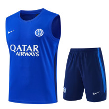 26-27 INT Fancy blue Tank top and shorts suit