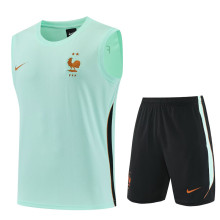 26-27 France Light green Tank top and shorts suit