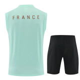 26-27 France Light green Tank top and shorts suit