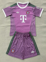 26-27 Bayern Purple Goalkeeper Kids Soccer Jersey