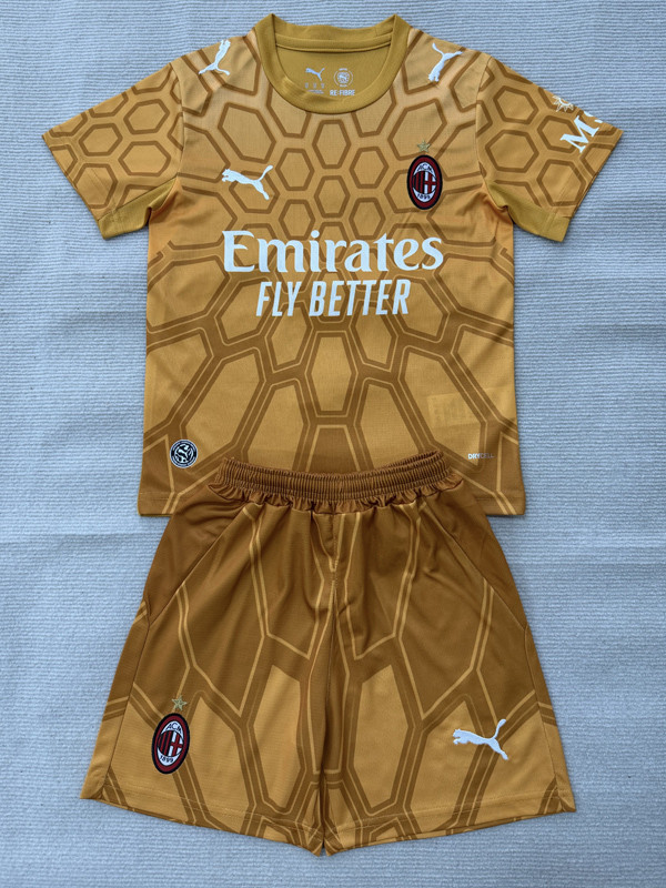 26-27 ACM Yellow Goalkeeper Kids Soccer Jersey