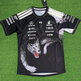 2026 Mercedes Black T-Shirts Racing Suit (Football Jersey Size)小狼头(圆领)