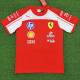 2026 Ferrari Red white T-Shirts Racing Suit (Football Jersey Size)(圆领)