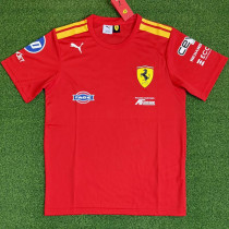 2026 Ferrari Red T-Shirts Racing Suit (Football Jersey Size)(圆领)