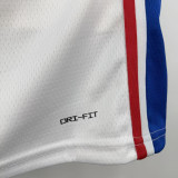 76ERS BROWN #7 White Top Quality Hot Pressing NBA Jersey (V领)