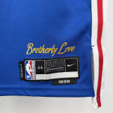 76ERS BROWN #7 Blue Top Quality Hot Pressing NBA Jersey (V领)