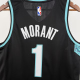 25-26 Trail Blazers MORANT #1 Black City Edition Top Quality Hot Pressing NBA Jersey (V领)