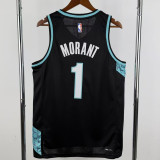 25-26 Trail Blazers MORANT #1 Black City Edition Top Quality Hot Pressing NBA Jersey (V领)
