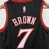 25-26 76ERS BROWN #7 Black Top Quality Hot Pressing NBA Jersey (V领)