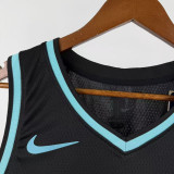 25-26 Trail Blazers MORANT #1 Black City Edition Top Quality Hot Pressing NBA Jersey (V领)