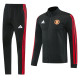 26-27 Man Utd Black Jacket Tracksuit #01