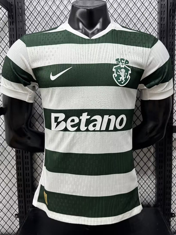 26-27 Sporting Lisbon Home Player Version Soccer Jersey
