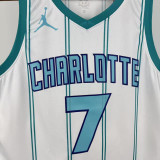 Hornets KNUEPPEL #7 White Home Top Quality Hot Pressing NBA Jersey (Trapeze Edition) 飞人版
