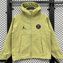 26-27 PSG Jordan Yellow Green Outdoor Jackets #K8802冲锋衣