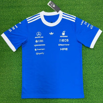 2026 Mercedes Blue T-Shirts Racing Suit (Football Jersey Size)