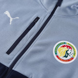 26-27 Senegal Blue grey Hoodie Jacket Tracksuit #01