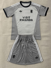 26-27 Aston Villa Grey Goalkeeper Kids Soccer Jersey