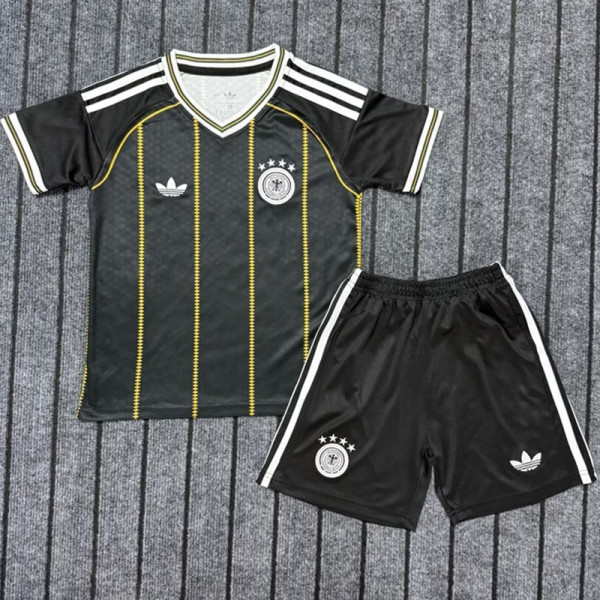 26-27 Germany Third Black Gold Kids Soccer Jersey