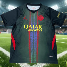 26-27 PSG Black Green Fans Soccer Jersey