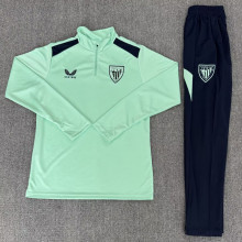 26-27 Bilbao Light green Half Pull Tracksuit (Pants Have Pocket)(半拉链)