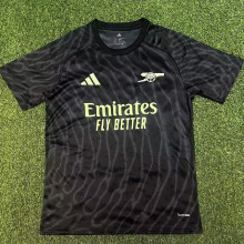 26-27 ARS Black Goalkeeper Fans Soccer Jersey (荧光绿广告)