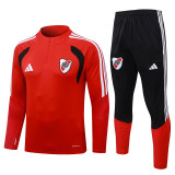 26-27 River Plate Red Half Pull Tracksuit #B26104(半拉链)